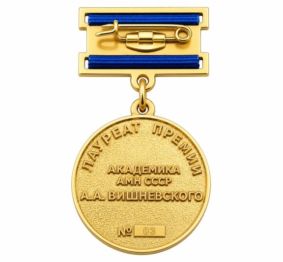 картинка НАГРУДНАЯ МЕДАЛЬ "ВИШНЕВСКИЕ-ЛАУРЕАТ" от магазина МКЗнак