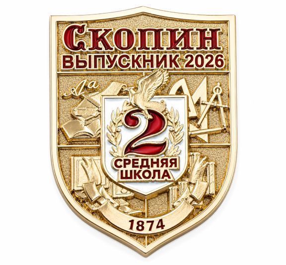НАГРУДНЫЙ ЗНАК "СКОПИН ВЫПУСКНИК" заказать в MKZNAK.RU