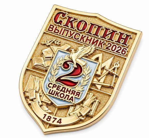 НАГРУДНЫЙ ЗНАК "СКОПИН ВЫПУСКНИК" заказать в MKZNAK.RU
