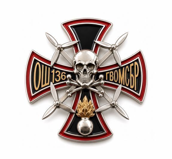 НАГРУДНЫЙ ЗНАК "ОШ 136" заказать в MKZNAK.RU