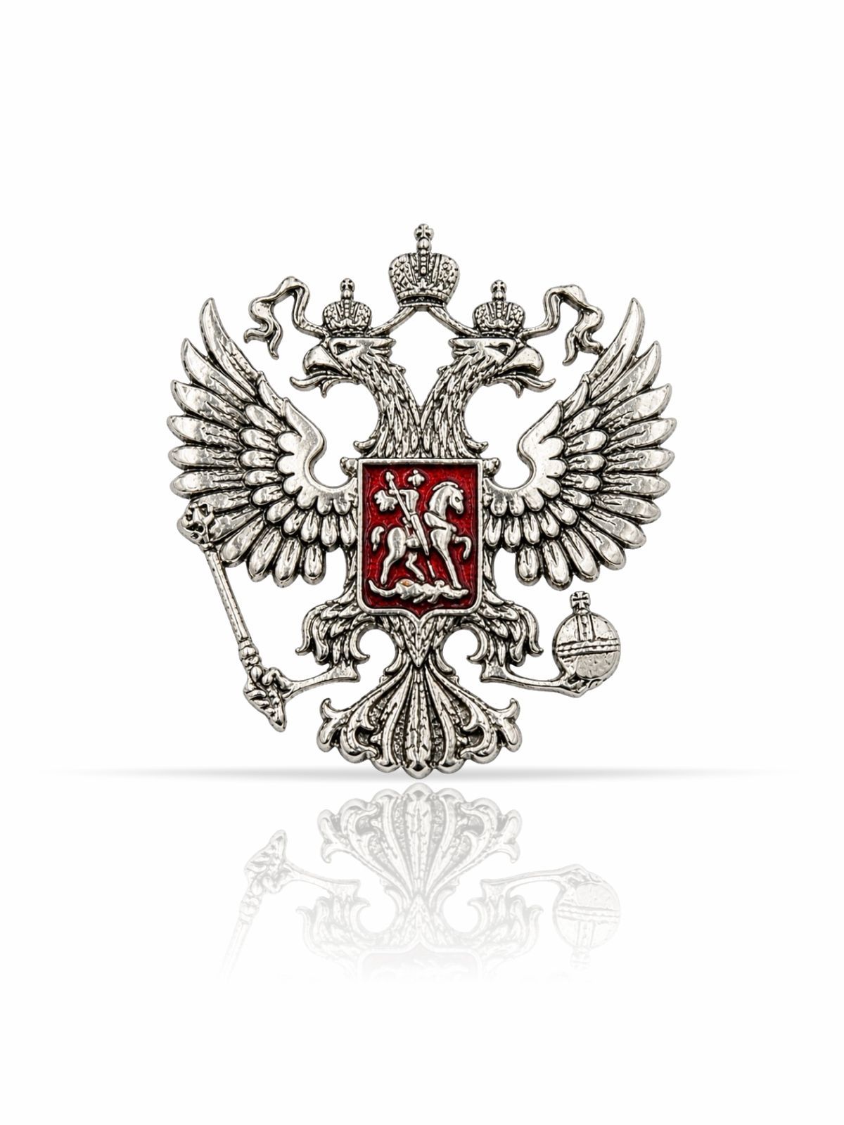 картинка Значок ГЕРБ РОССИИ магазин МКЗнак являющийся официальным дистрибьютором в России 