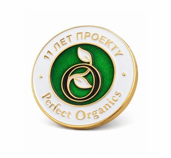 ЗНАЧОК "PERFECT-ORGANICS" заказать в MKZNAK.RU